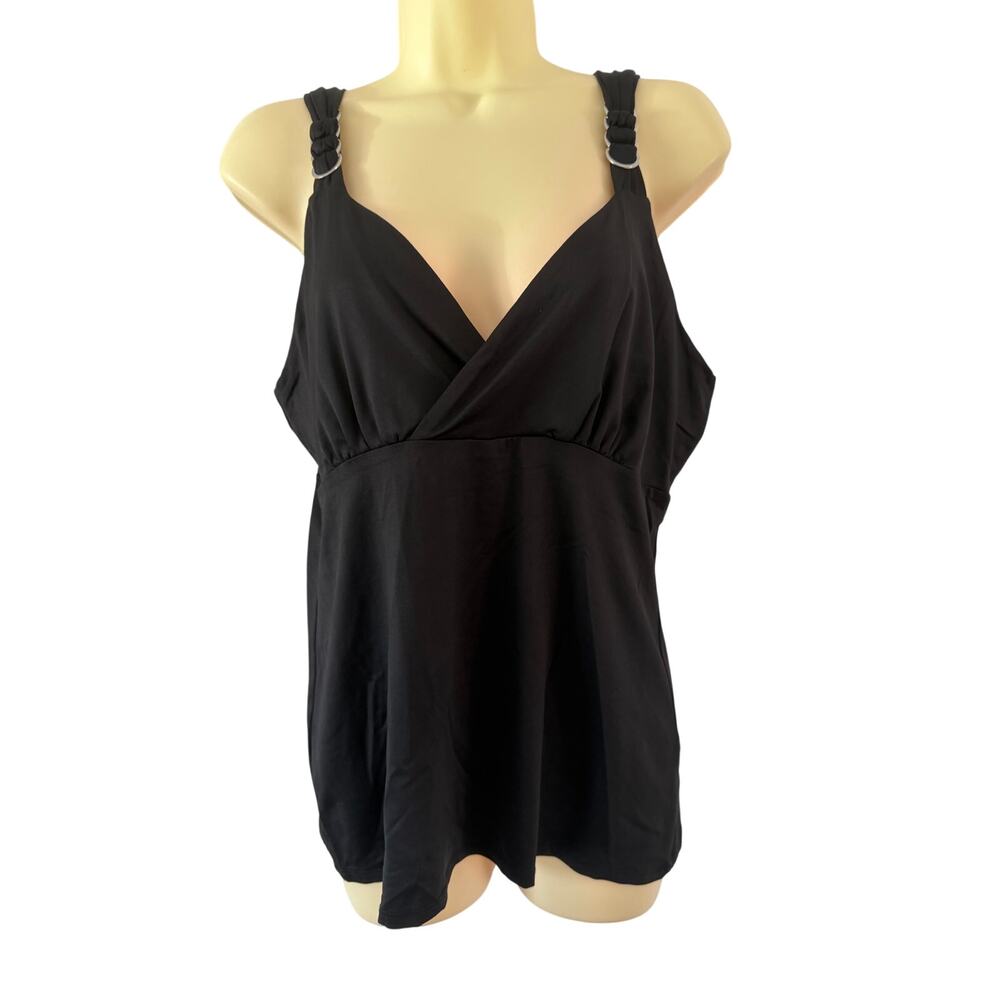WHBM White House Black Market Black Knit Camisole Tank Top Size Large
